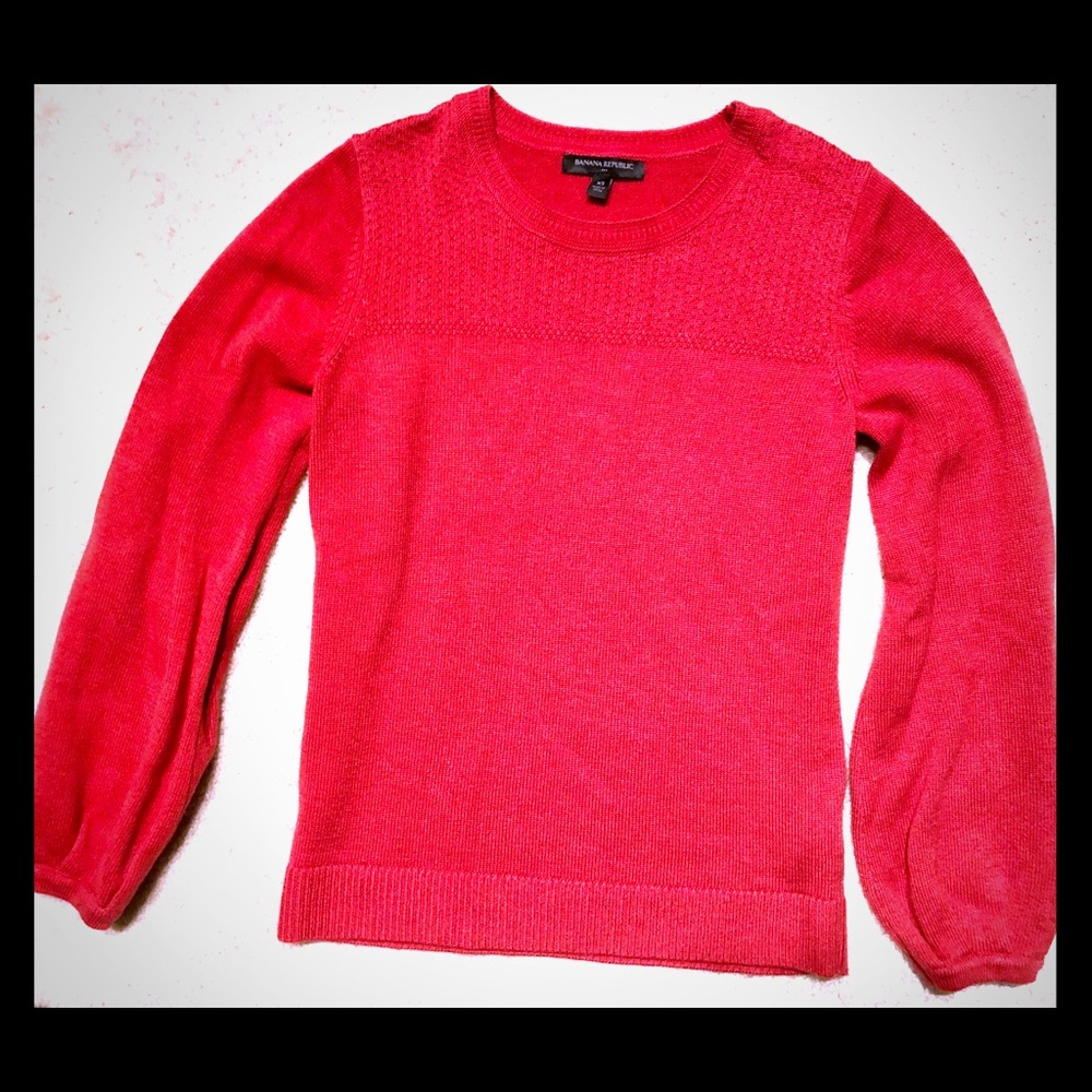 Banana Republic Coral Bell Sleeve Sweater